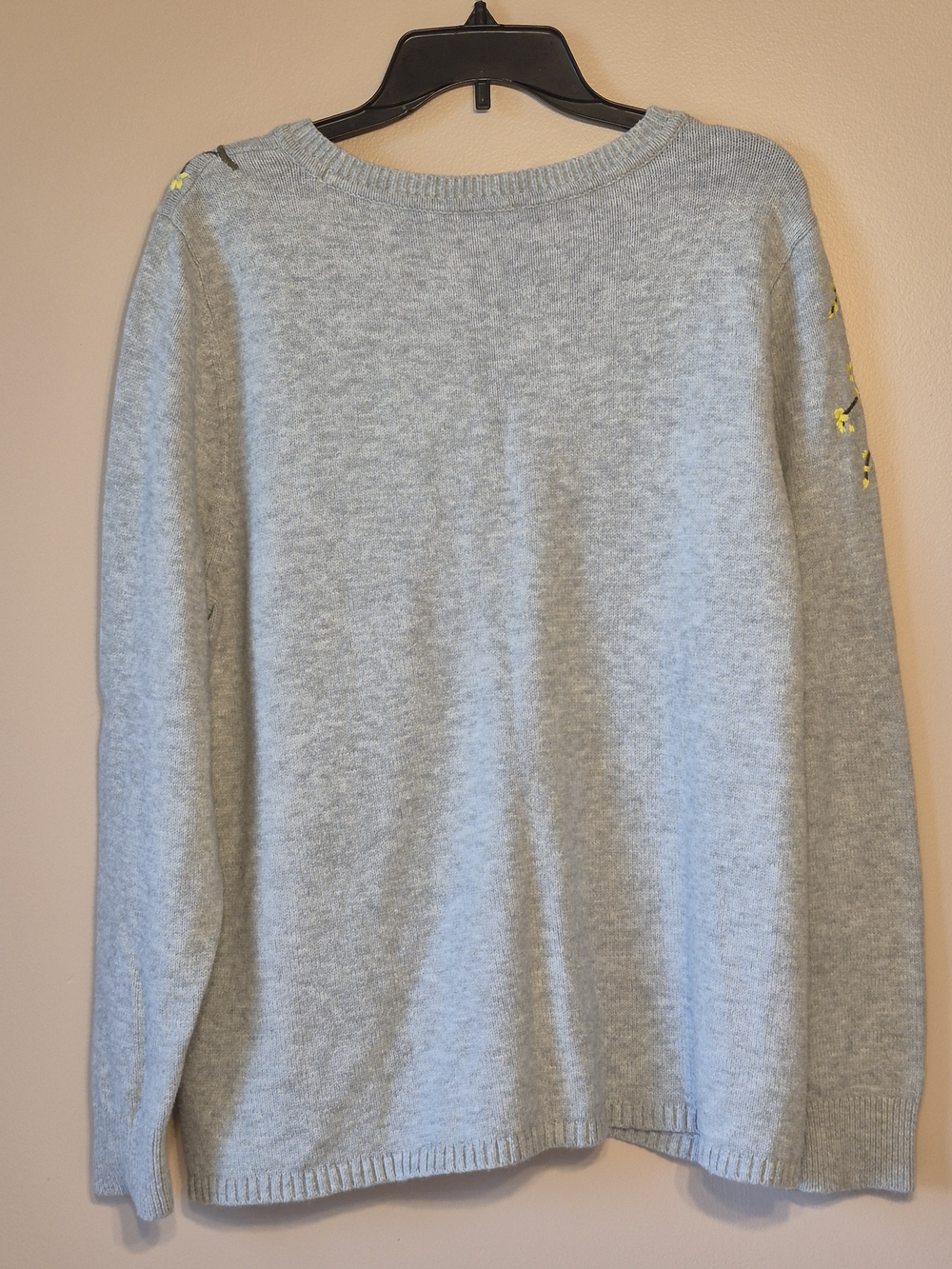 CAbi Gray Bird-Embroidered Crewneck Sweater - Picture 7 of 7